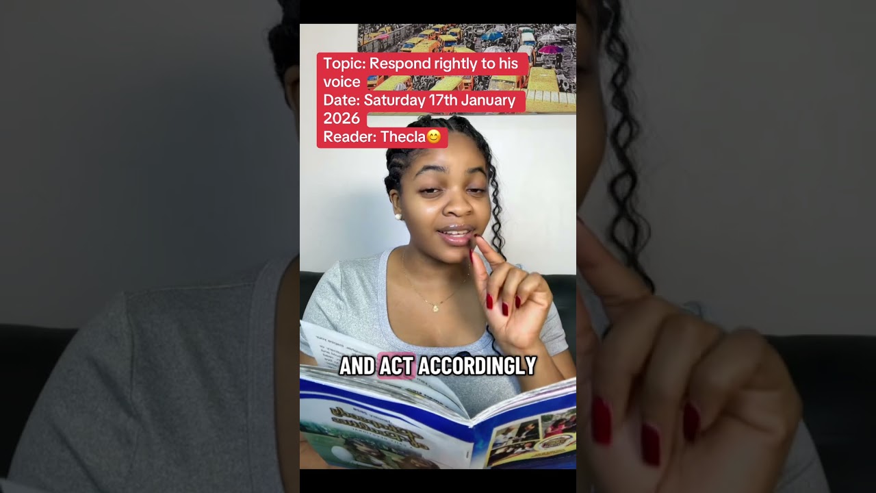 Respond rightly to his voice- Rhapsody of Realities 