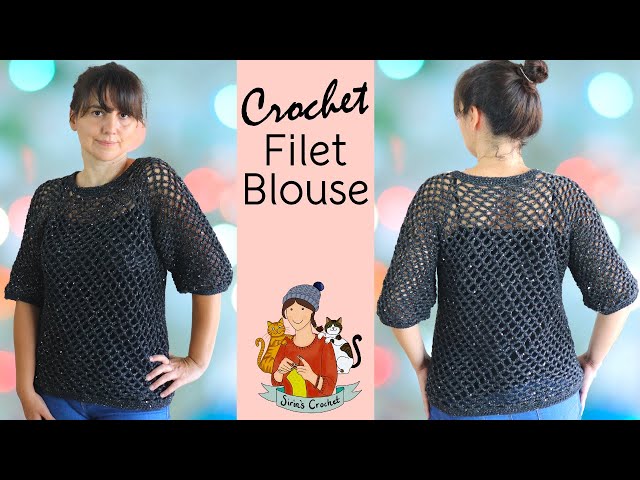 Crochet Filet Blouse / Summer Top - YouTube