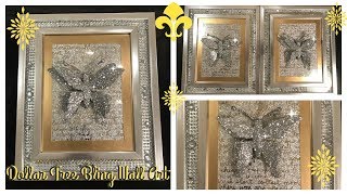 DIY - DOLLAR TREE BLING WALL ART * Featuring Beverly's Beautiful Butterflies