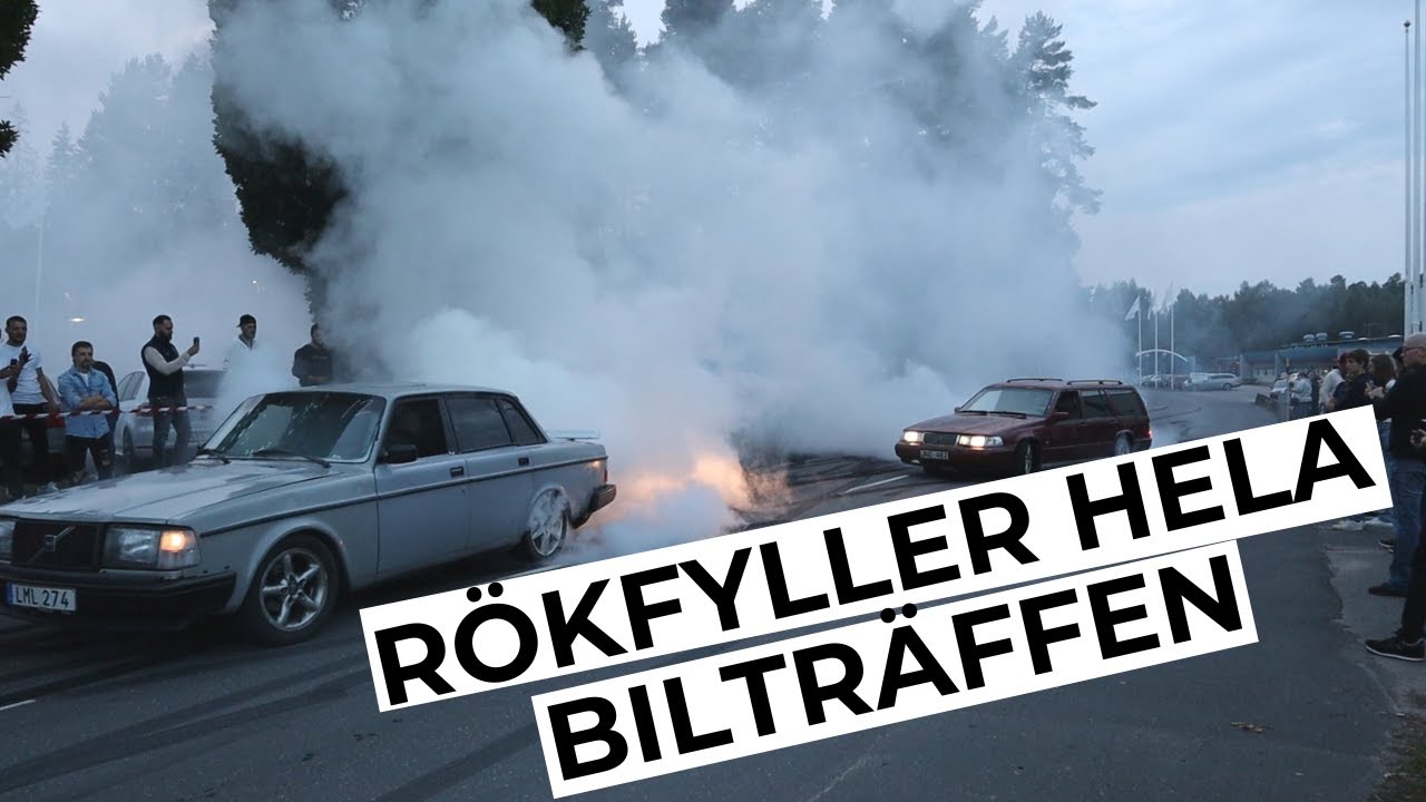 VOLVO BURNOUTS, RÖKFYLLER HELA BILTRÄFFEN - RRS Värnamo