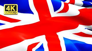 United Kingdom Flag Waving in 4K 🇬🇧 ~ British Flag Animation