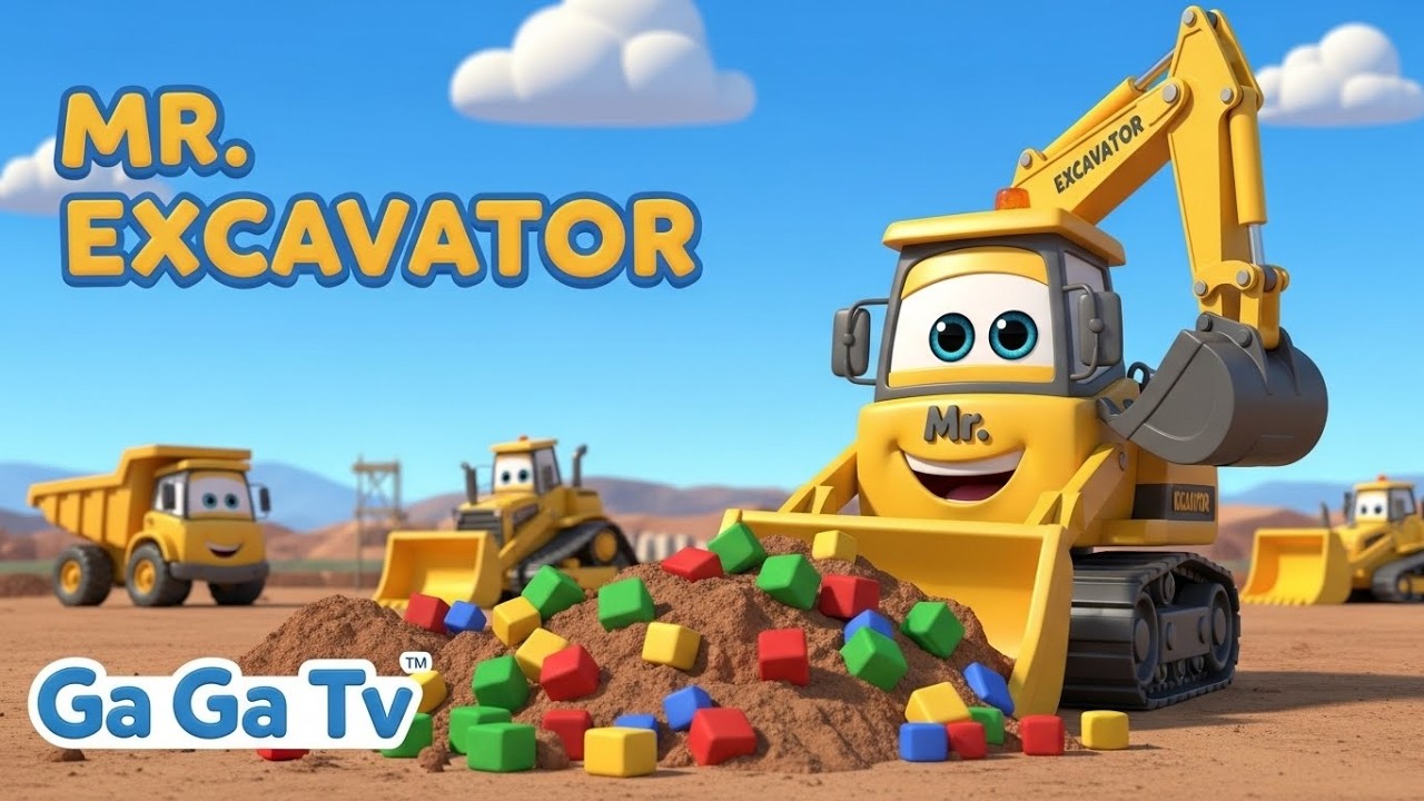 Mr. Excavator Song 🚜 Dig Dig Dig! | Fun Construction Vehicles for Kids | Nursery Rhymes & Songs