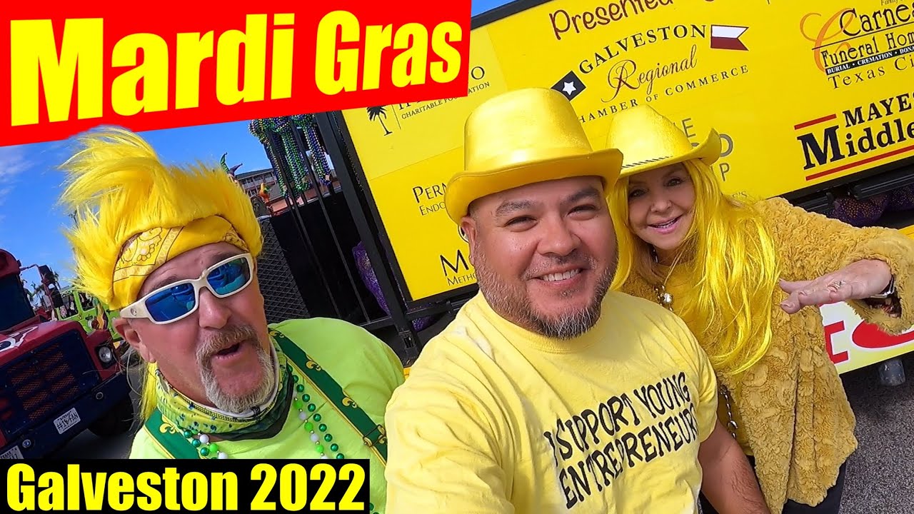 Galveston Texas Mardi Gras 2022 Lemonade Day Galveston County Float