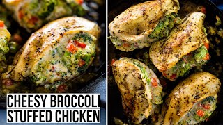 Cheesy & Creamy Broccoli Stuffed Chicken