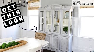 China Hutch Makeover | @AnnieSloanHome Chalk Paint Wash Tutorial