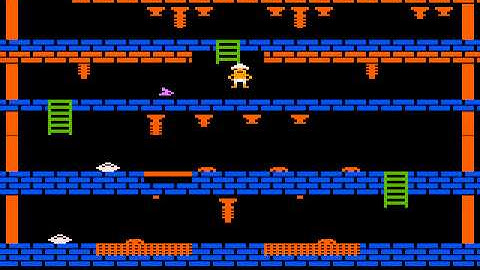 Atari 800 Game - Joe and the Nuclear Caverns (last level)
