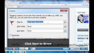 How to add note to message in Outlook 2010