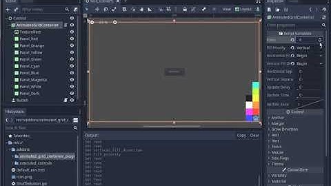 Godot AnimatedGridContainerPlugin Preview