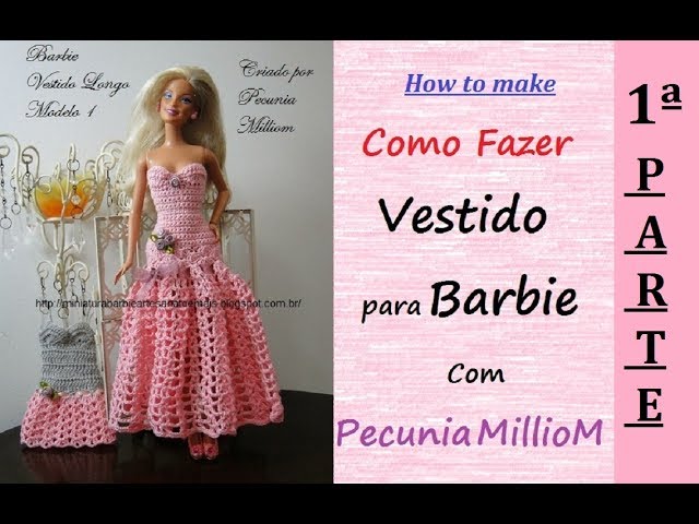 Roupa Anjo de Crochê Para Barbie Por Pecunia MillioM 