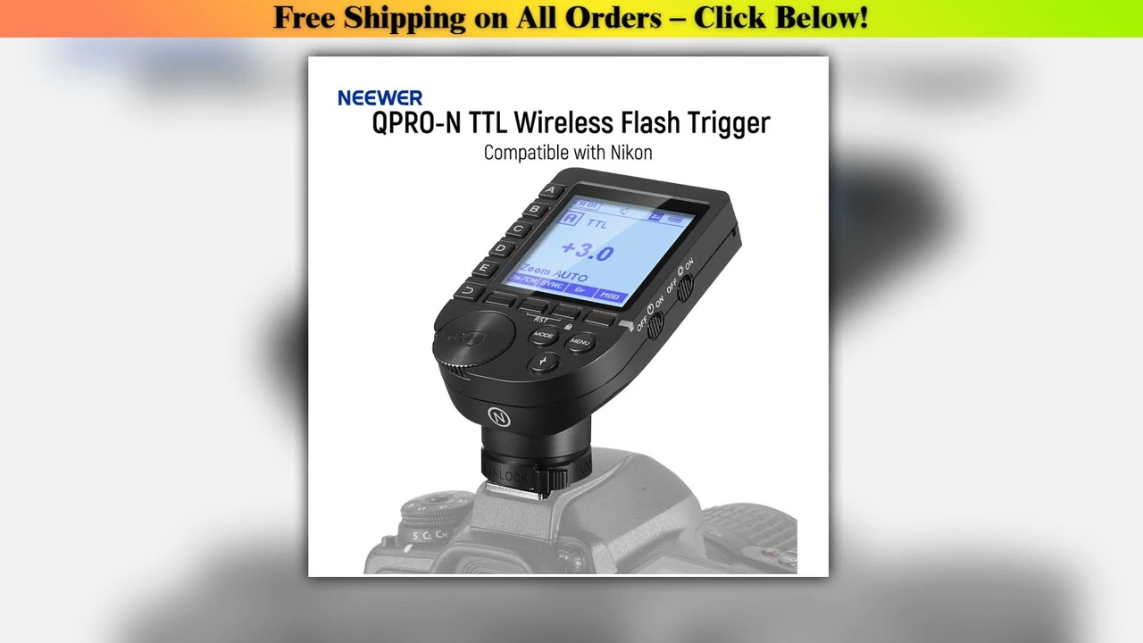 NEEWER QPRO-N TTL Wireless Flash Trigger Compatible with Nikon for Q4 Q3 Z1 Z760 NW420 NW655 NW665