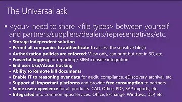 Microsoft Ignite 2015 Protecting and Tracking Sensitive Data with RMS Today and What