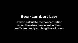 Calculating concentration from a Beer-Lambert Law graph