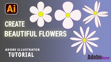 Illustrator Flower Tutorial | Vector flowers tutorial | Professional flower graphics Illustrator
