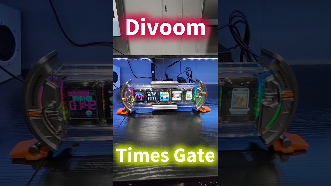 Divoom Times Gate Gaming Room Setup Digital Clock with Smart APP