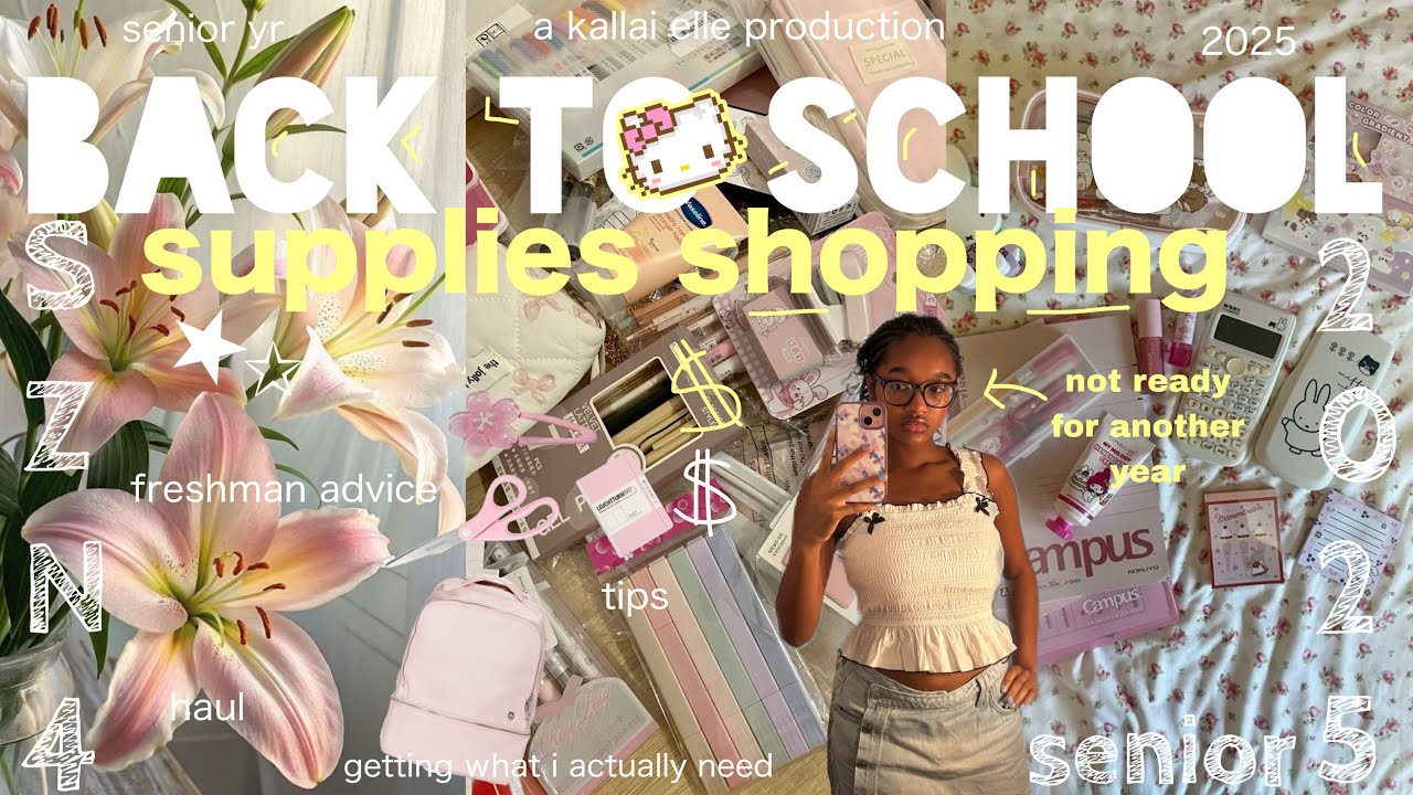 Back To School Supplies Shopping 𐙚🧸ྀི Senior Year 2025 