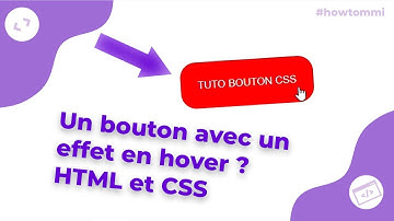 Créer un bouton avec un effet "hover" rapidement et facilement ! (HTML&CSS)