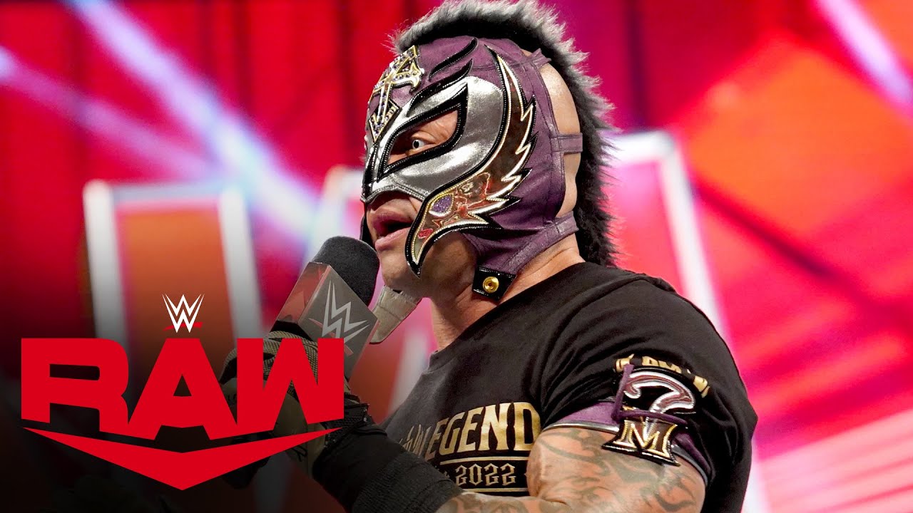 Rey Mysterio gives an emotional address during his 20th Anniversary Celebration: Raw, July 25, 202.. – WWE