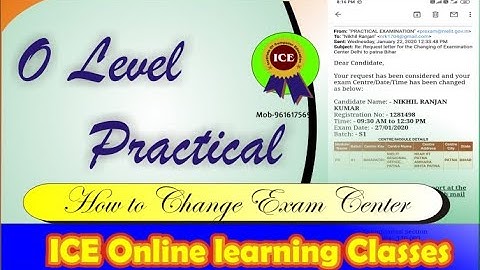 How to change O Level Practical Exam centre || O Level का एग्जाम सेंटर कैसे चेंज करे ?