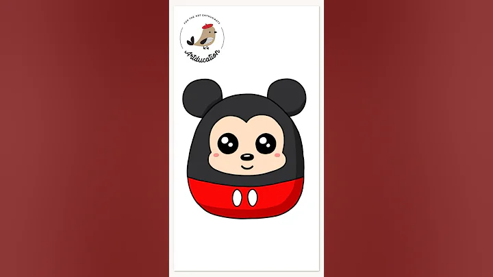 How To Draw Mickey Mouse Squishmallow #artducation #howtodraw #squishmallows #drawing #shorts