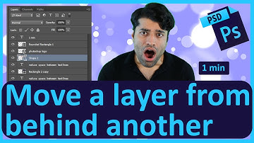 How to move a layer from behind another in Photoshop