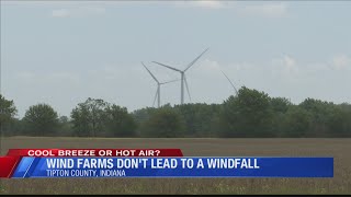 Wind farms don't lead to a windfall