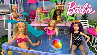 Barbie Family Pool Party Story - Dreamhouse Adventures