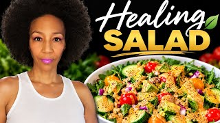 Try This Healing Raw Vegan Salad 🥗🌱 | Read Benefits Below| Raw for 60 Days (Read Description 👇🏽)