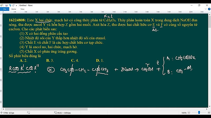 C5h8o4 có bao nhiêu công thức cấu tạo este năm 2024