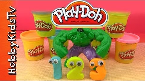 Hulk SMASHES PLAY-DOH Numbers 1 to 10 HobbyKidsTv