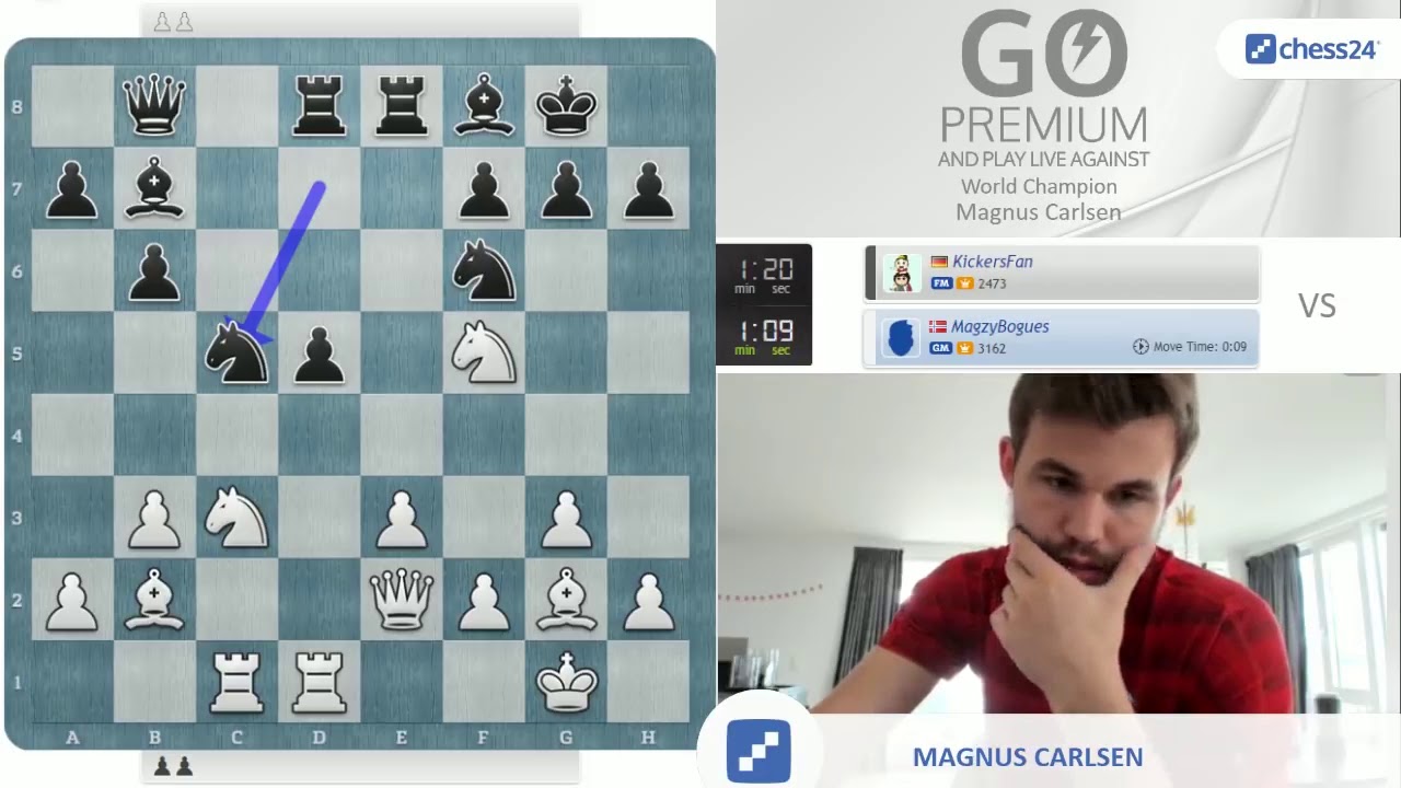 Plans are overrated!  Magnus Carlsen vs. chess24 user KickersFan 