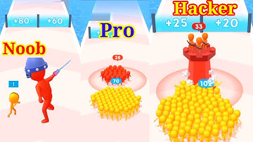 Count Masters - Stickman Clash |Noob vs Pro vs Hacker in count masters 3d (android, iOS )new update