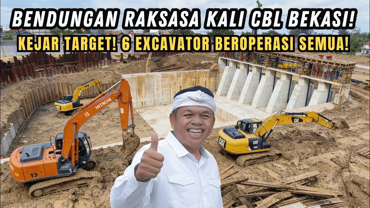 KEJAR TARGET❗ERA KDM BENDUNGAN KALI CBL BEKASI DI GEBER❗ENAM EXCAVATOR SAMPAI BEROPERASI SEKALIGUS❗