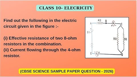Find out the following in the electric circuit.. #samplepaper #physics #pyq  #resistance #new #viral