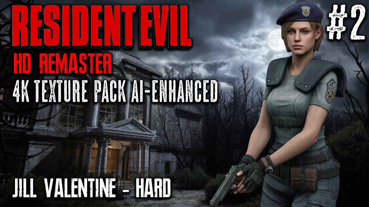 Resident Evil HD Remaster►🛑НОВЫЙ ГРАФИЧЕСКИЙ МОД🛑Прохождение за Джилл (HARD) #2