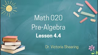 Math 020 Lesson 4 4