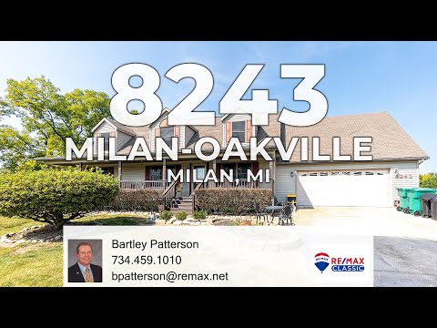 8243 Milan-Oakville Road, Milan, MI home video tour