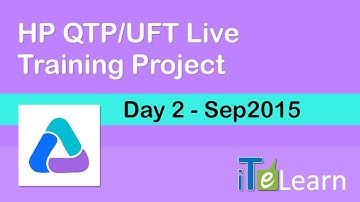 HP UFT 12 QTP Live Training Project Day-02 Sep 2015.  Real time project by ITeLearn.