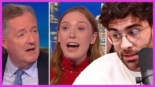 HasanAbi Reacts to Piers Morgan GRILLS Female Andrew Tate Pearl Davis For Her Antisemitic Song