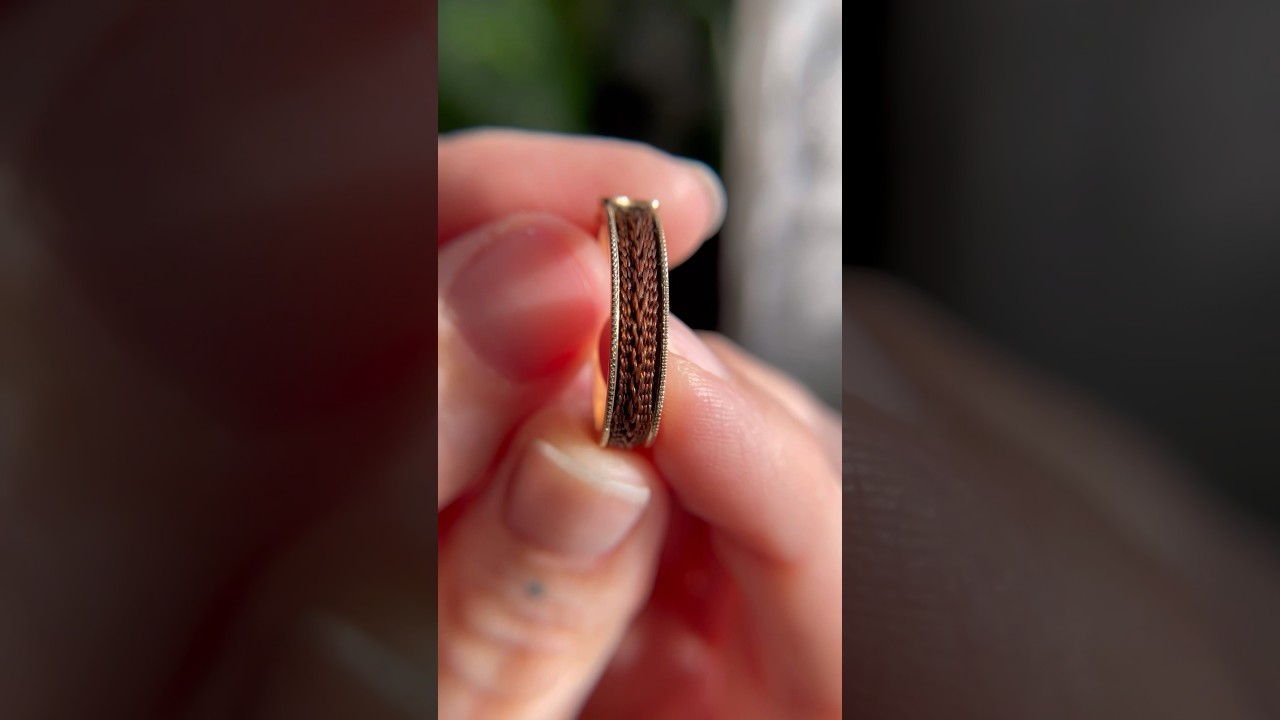 A keepsake ring from this little one’s precious curls for his mama. 
