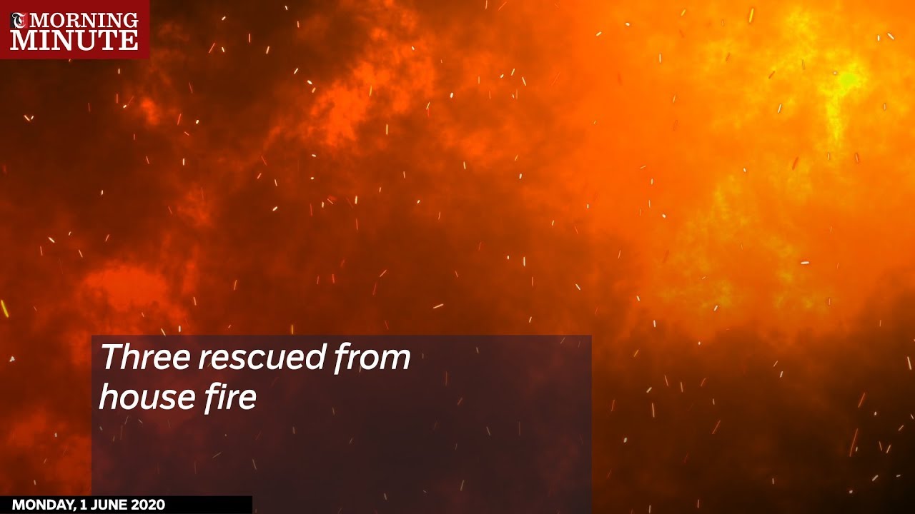 Three rescued from house fire - YouTube