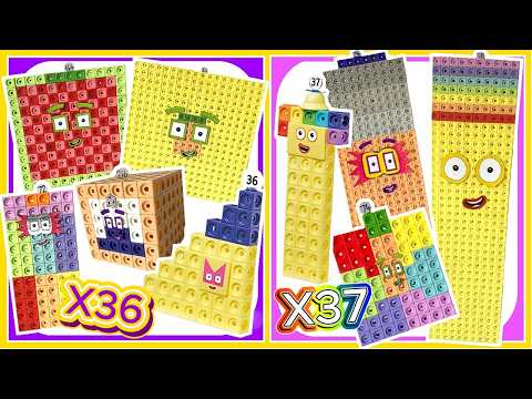 Numberblocks 36 And 37 Times Tables | Numberblock Mathlink Cubes Multiplication Tables X36 X37