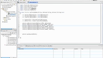 Setup SQLite Database for Adobe Air in Flex and Actionscript