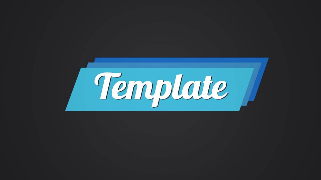 2D Blender Intro Template 9 YouTube