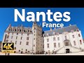 Nantes france walking tour 4k ultra 60fps  with captions