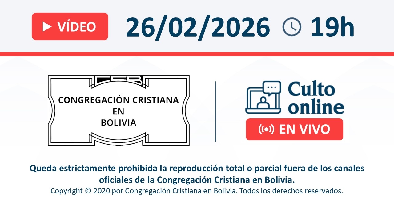 Santo Culto a Dios - 26/02/2026 19:00