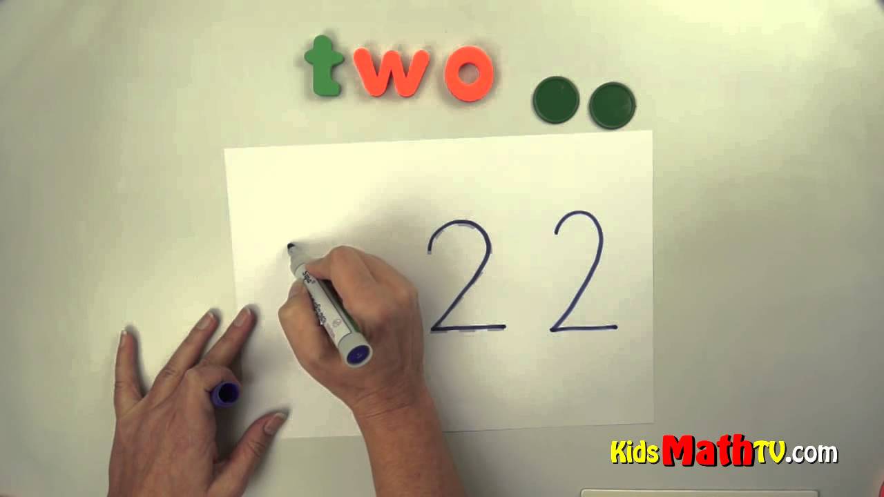 Number two ( 22 ) lesson - tracing, spelling and writing numbers -  Kindergarten & 22st grade