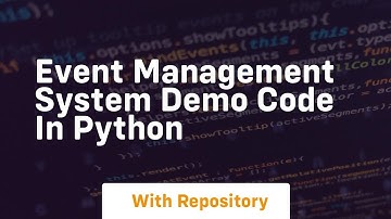 event management system demo code in python