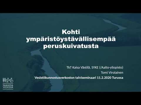 Vesistökunnostusverkoston Talviseminaarin esitys Samassa Vedessä-hankkeesta