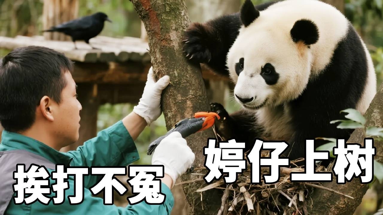 长隆的榜一大哥婷仔，因为偷了八哥八嫂的家，被它们下了追杀令【你好大熊猫】#大熊猫#搞笑#熊猫日常