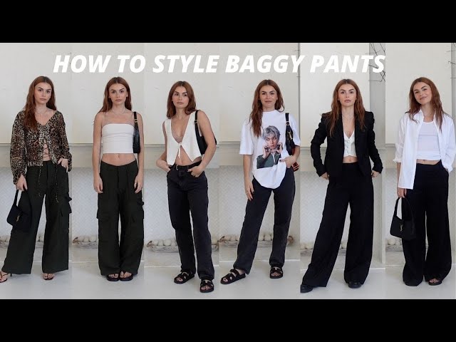 Denim Ribbon Jeans Grunge Hip Hop Zipper Baggy Pants Women Fashion Round  Buckle Cargo Pants Gothic Style Streetwear | Fruugo KR